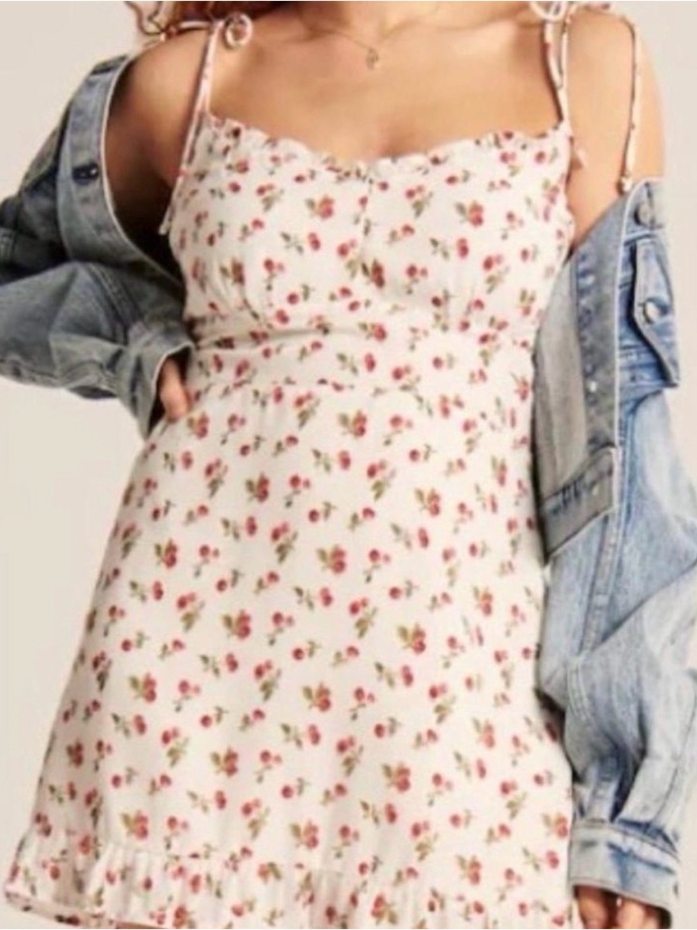 Abercrombie & Fitch Mini Dress with Cherry Print